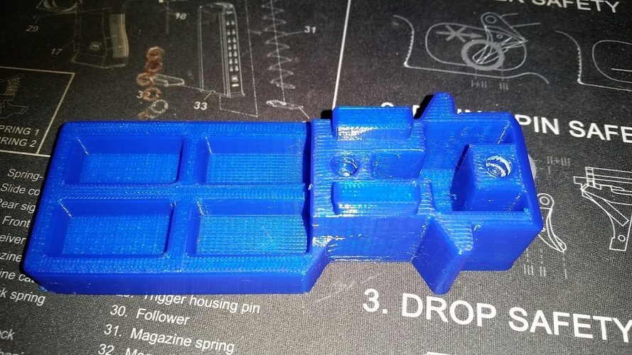 AK74 Rear Trunnion Drill Jig 3D Print 77443