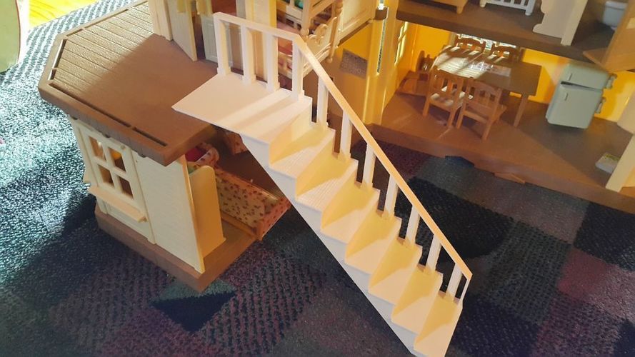 Stairs for Sylvanian Families house 3D Print 77628