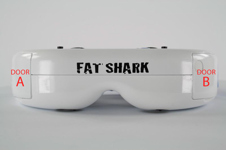 AG Fatshark Dominator Module Doors (LaForge and stock) 3D Print 77685