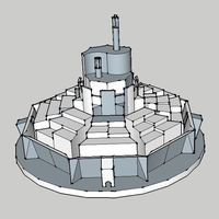 Small Bagua Binary Castle 3D Printing 77809