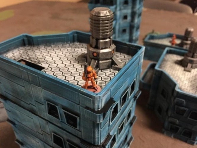 Modular Scifi Habs (15mm scale) 3D Print 77896