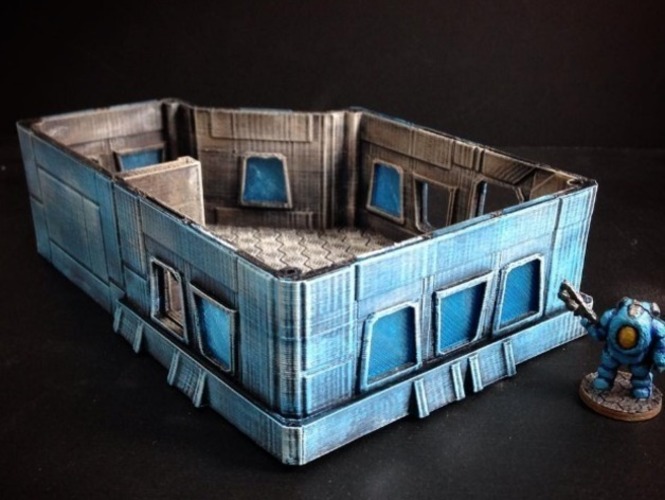 3D Printed Modular Scifi Habs (15mm scale) by Dutchmogul