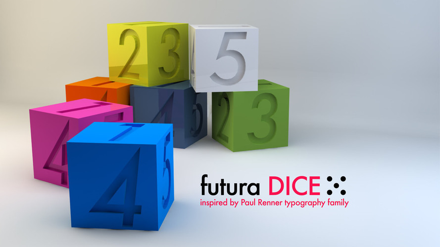 futura Dice 3D Print 78139