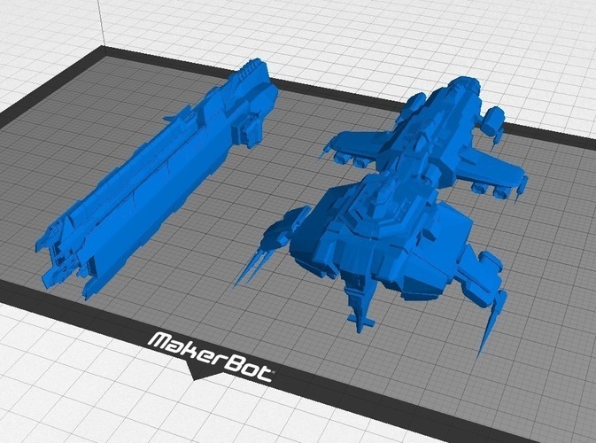 Eve Online - Ferox and Naga Caldari Battlecruisers 3D Print 78164