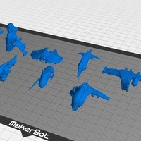 Small Eve Online - Gallente Frigates Collection 3D Printing 78175