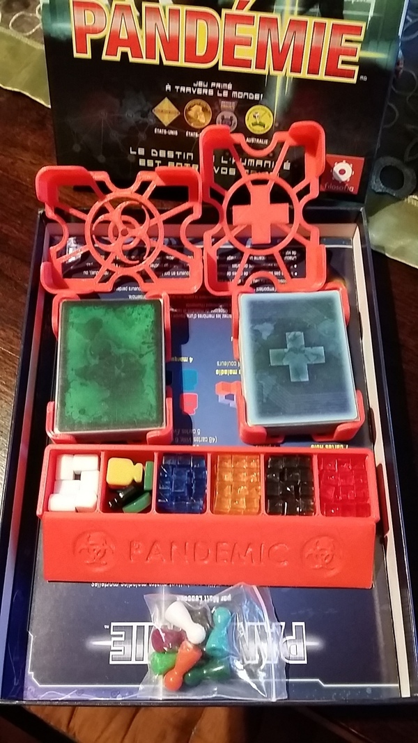 Medium Pandemic BoardGAme Organizer 3D Printing 78218