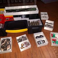 Small Token and Dice boxes for X-Wing for the Stanley Deep Organizer 3D Printing 78330