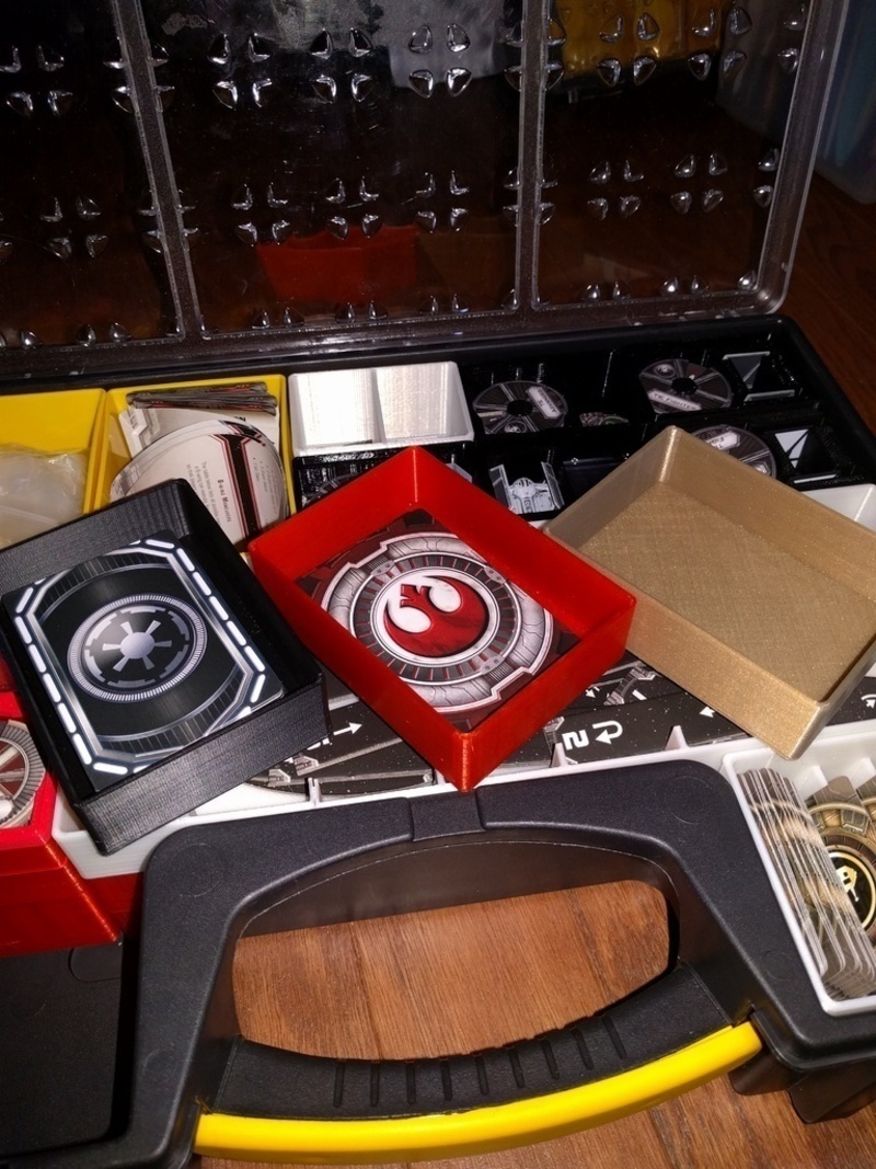 X-Wing Ship and Upgrade card holders for Stanley Deep Organizer