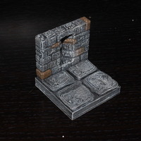 Small OpenForge Arrow Slit Stone Walls 3D Printing 78427