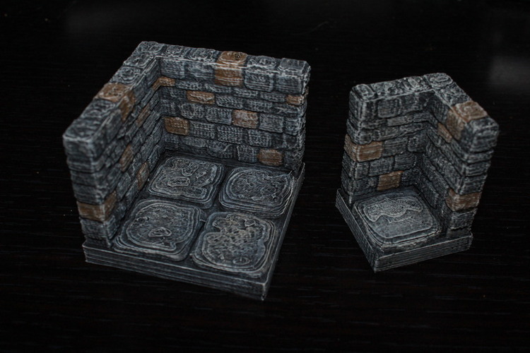 OpenForge Stone Dungeon Edge Corner 3D Print 78505