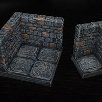 OpenForge Stone Dungeon Edge Corner - Thumbnail 3