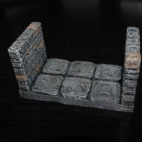 OpenForge Stone Dungeon Edge Corridor - Thumbnail 2