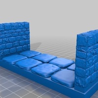 OpenForge Stone Dungeon Edge Corridor - Thumbnail 4