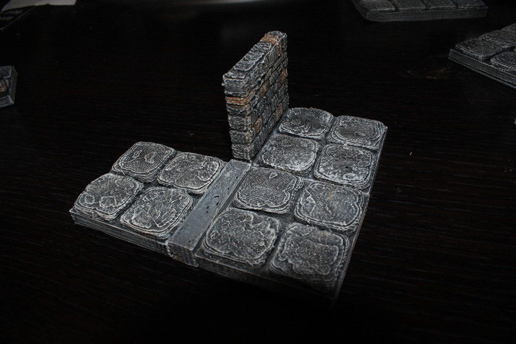 3D Printed OpenForge Stone Dungeon Edge Walls by Devon Jones | Pinshape