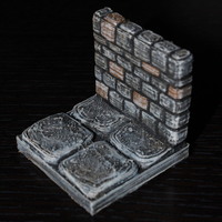 Small OpenForge Stone Dungeon Walls 3D Printing 78579