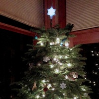 Small Tree Topper - illuminated Star of David 3D Printing 78824