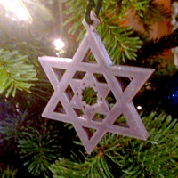 Small Star of David Tree Ornament 3D Printing 78827