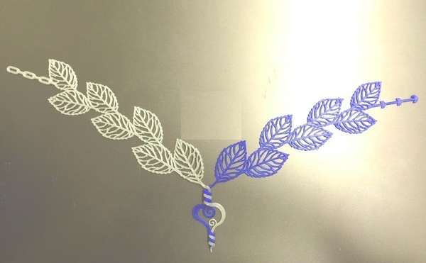 2-Tone Flexible Necklace - NinjaFlex Silver