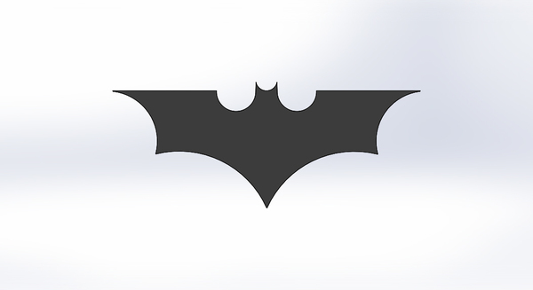 Medium Batman Logo-1 3D Printing 79066