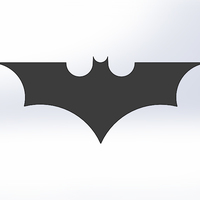 Small Batman Logo-1 3D Printing 79066