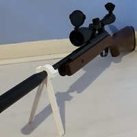 Small Air Rifle Bi-pod (17mm Diameter) 3D Printing 79101