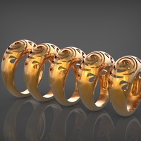 Rings Flowers STL - Thumbnail 4