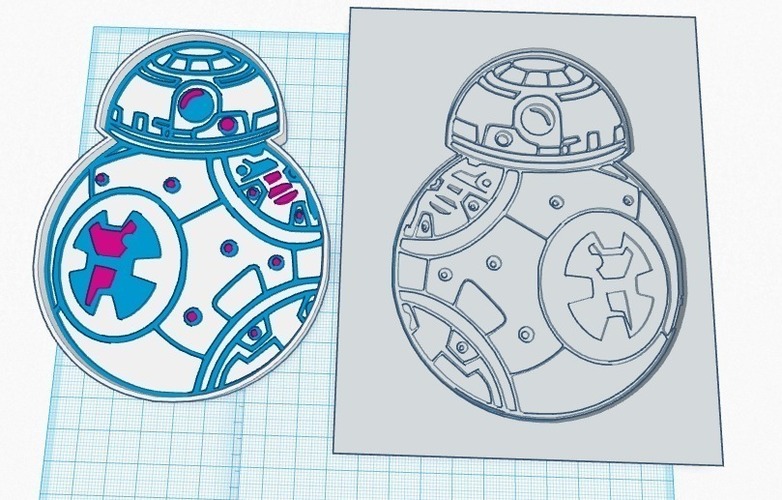 Star Wars BB8 cookie cutter 3D Print 79125