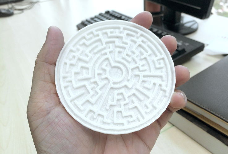 Maze Coaster 3D Print 79429
