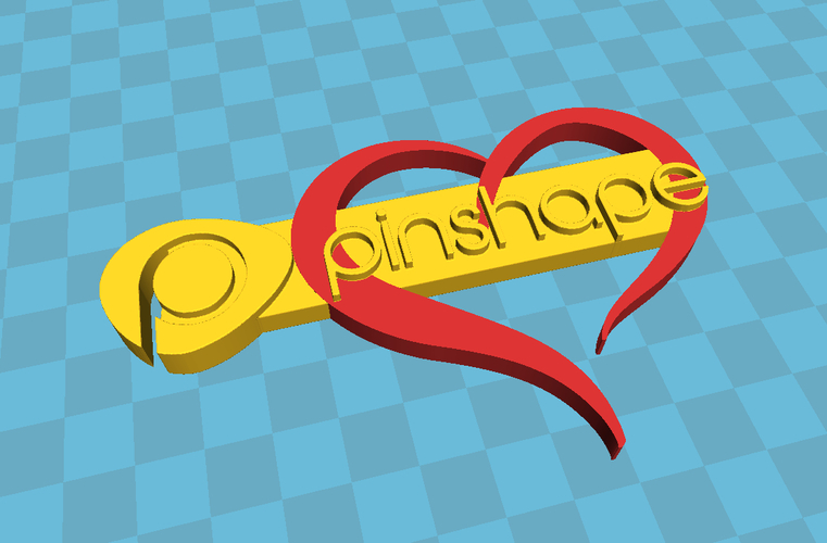 Pinshape loves you! in dual color 3D Print 79462