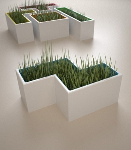 Tetris Flower Pot 3D Print 79471