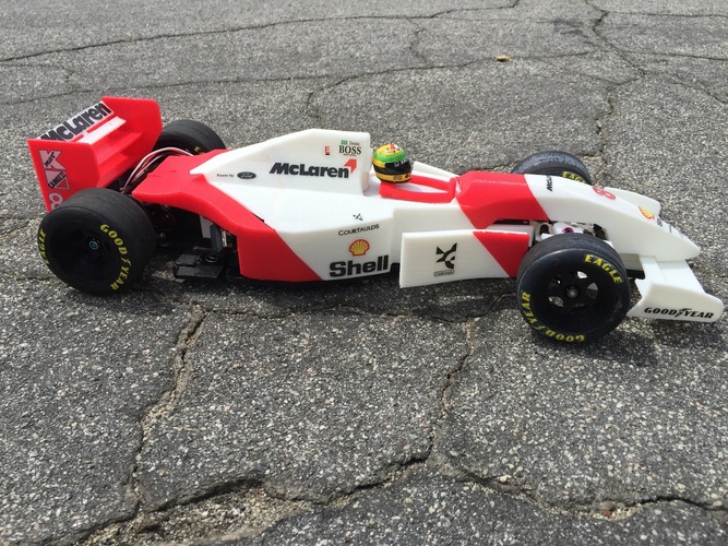 RS-01 Ayrton Senna’s 1993 McLaren MP4/8 Formula 1 RC-Car 3D Print 79499