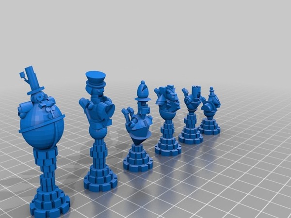 Steampunk Robot Chess