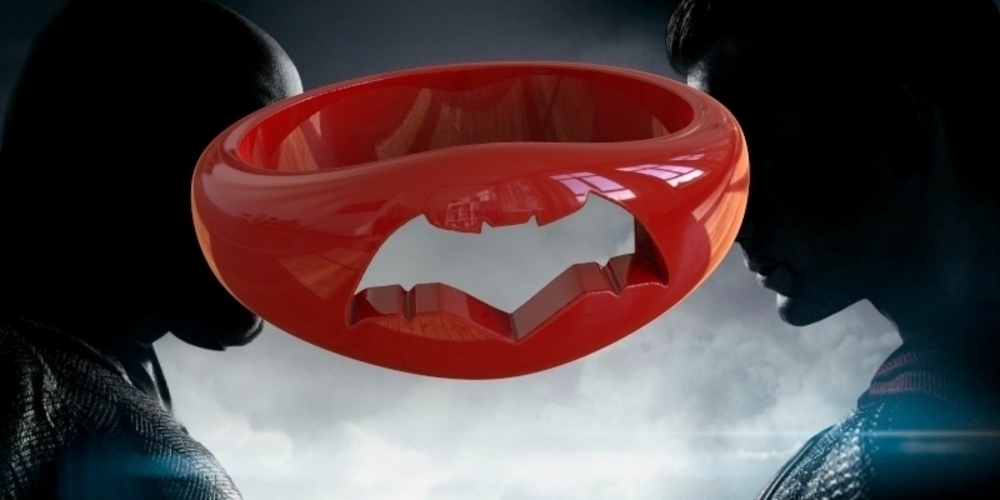 batman vs superman ring 2 3D Print 79551