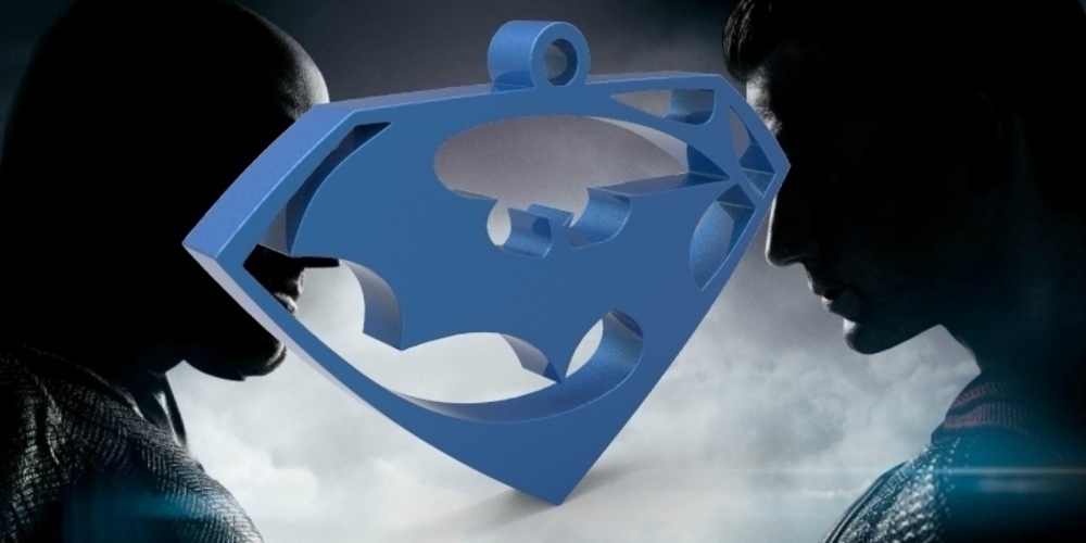 batman vs superman keychain/earings 3D Print 79573