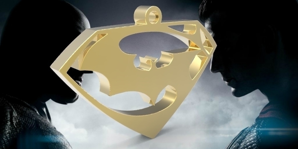 batman vs superman keychain/earings 3D Print 79574