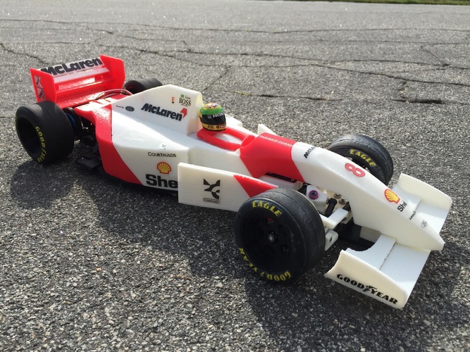 RS-01 Ayrton Senna’s 1993 McLaren MP4/8 Formula 1 RC-Car 3D Print 79615