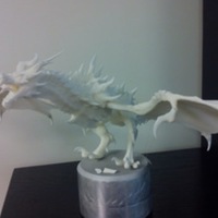 Small The dragon of white room 3D Printing 79706
