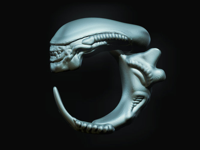Alien Ring 3D Print 79733