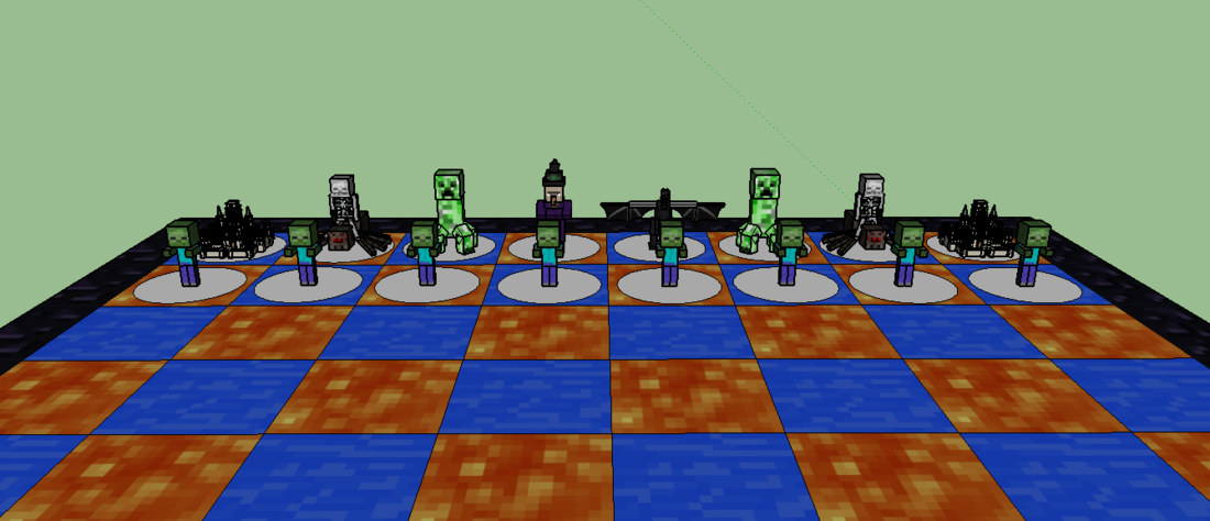 minecraft chess good vs. evil 3D Print 79752