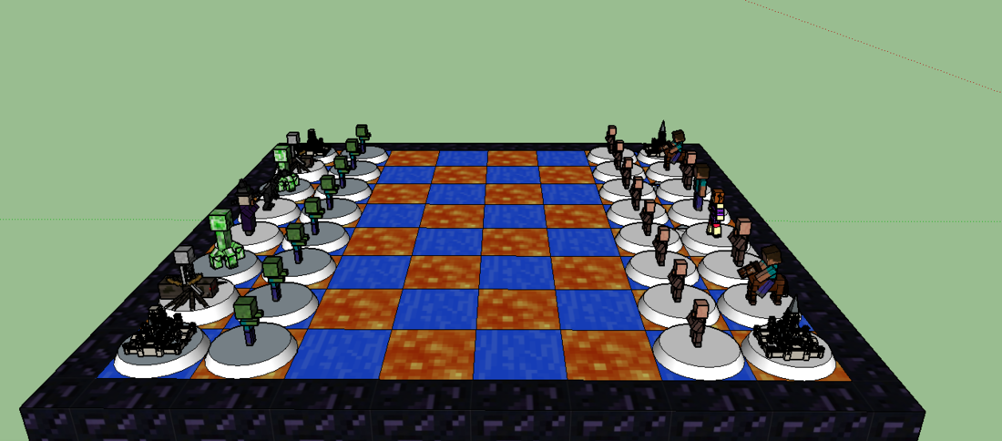minecraft chess good vs. evil 3D Print 79754