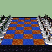 Small minecraft chess good vs. evil 3D Printing 79754
