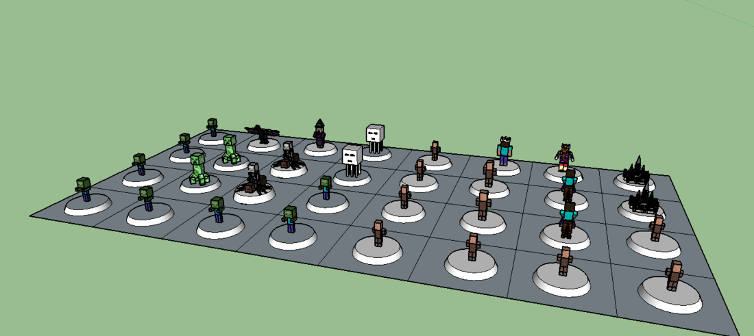 minecraft chess good vs. evil 3D Print 79755