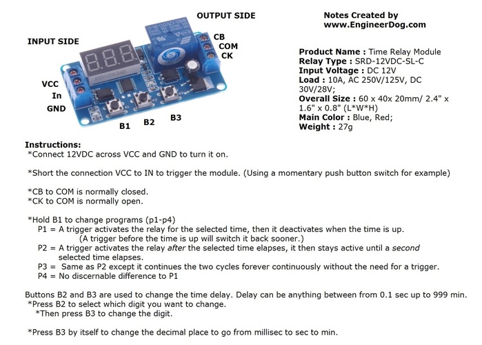 Programmable Timer Relay Case 3D Print 79824