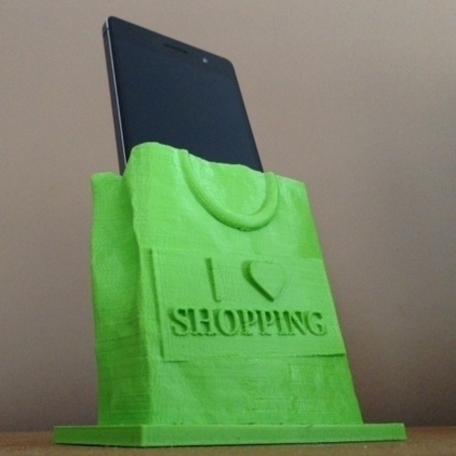 Shopping Bag Phone Stand 3D Print 79891