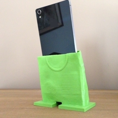 Shopping Bag Phone Stand 3D Print 79894