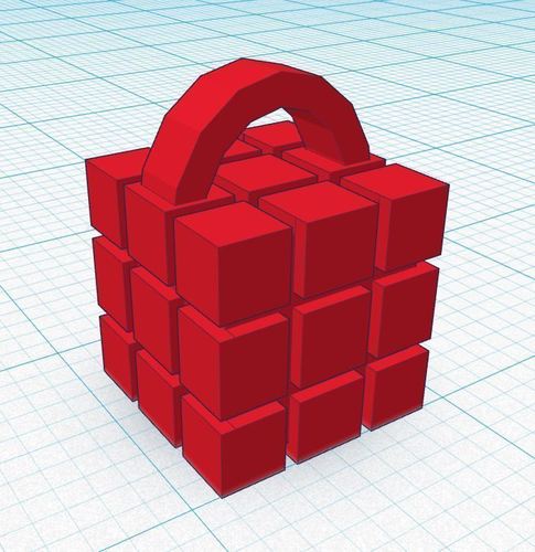 Rubix Cube Keychain Dangler 3D Print 79937