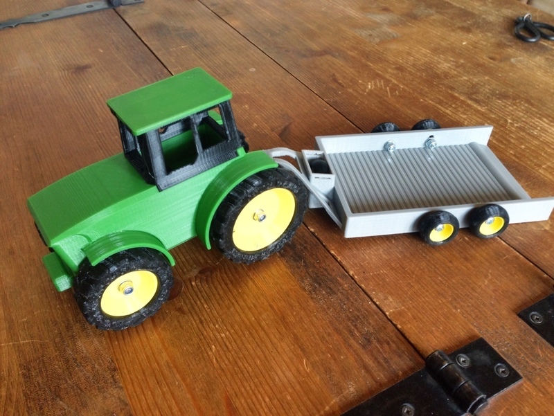 John Deere Tractor and Trailer