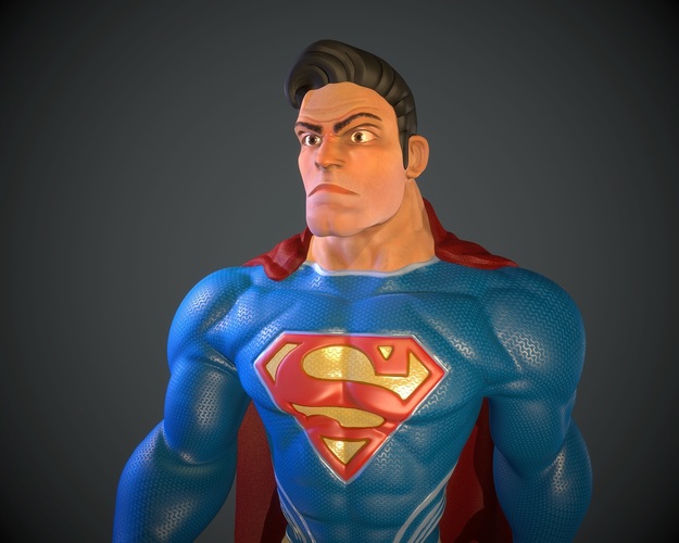 3D Printed Stylized Superman by Valerio Bellia | Pinshape