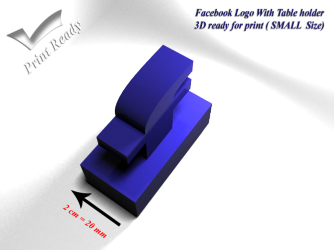 ​Facebook with holder -  Small size 3D Print 80008