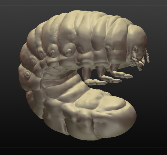 Rhino Beetle Grub 3D Print 80054